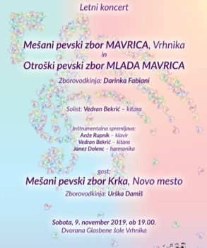 Letni koncert mešanega zbora Mavrica 2019